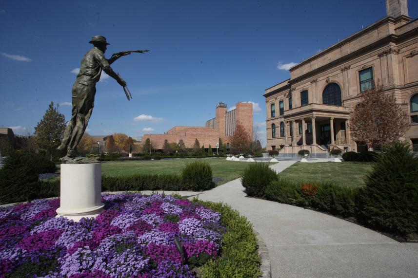 Norman Borlaug portrait, World Food Prize Headquarters