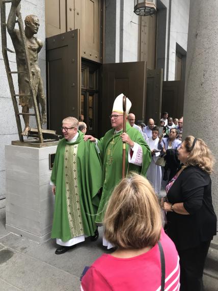 Catholic Memorial Sculptures at St. Peter's Church NYC