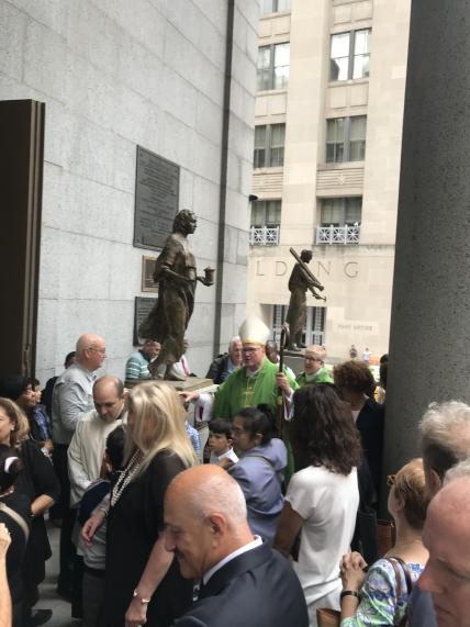 Catholic Memorial Sculptures at St. Peter's Church NYC