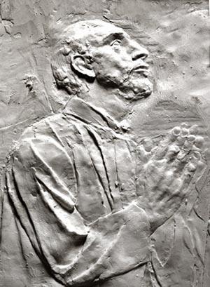 Bas-Relief of St. Ignatius Loyola and the Crucifix