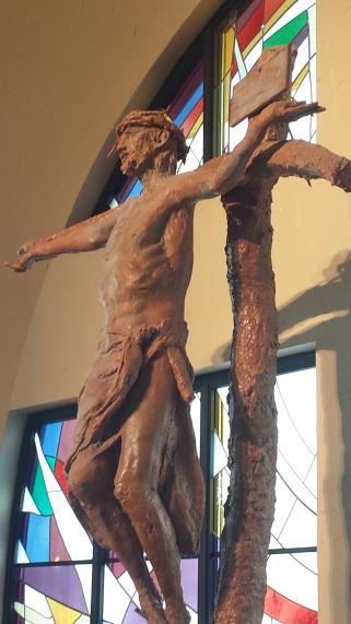 Crucifix at St. Frances X. Cabrini Church, El Paso, Texas