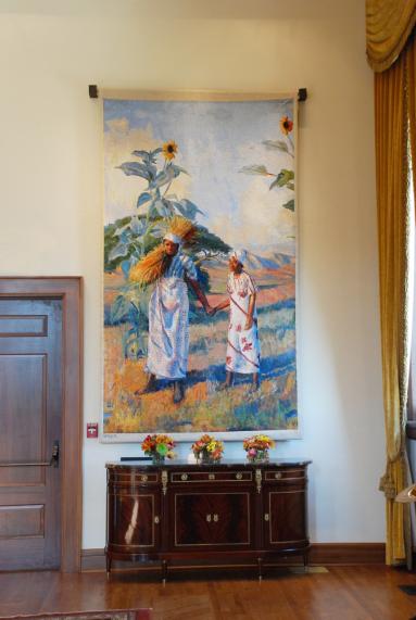 Harvest in Africa Tapestry